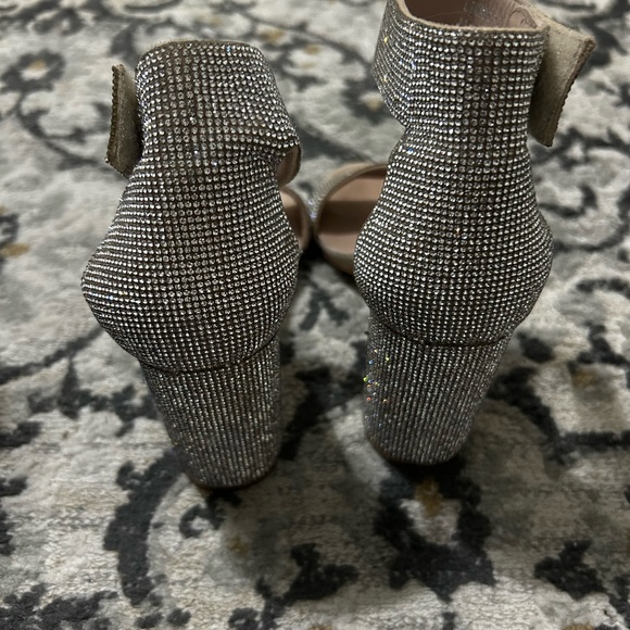 Jeffrey Campbell Silver Rhinestone Women's Heels - Picture 2 of 3